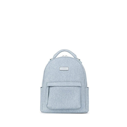 The Maude - Light Denim Vegan Leather Backpack