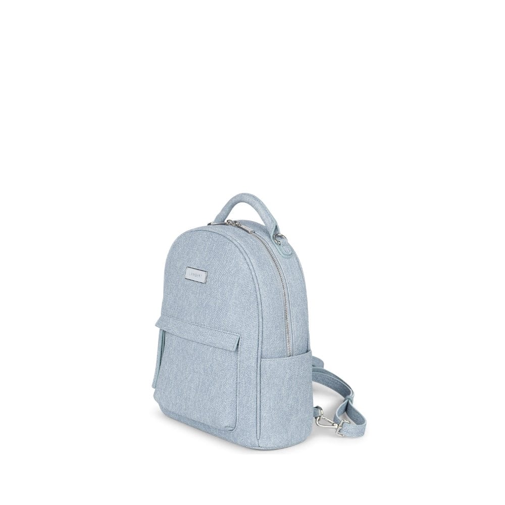 Le Maude - Sac à dos 3-en-1 en cuir vegan light denim