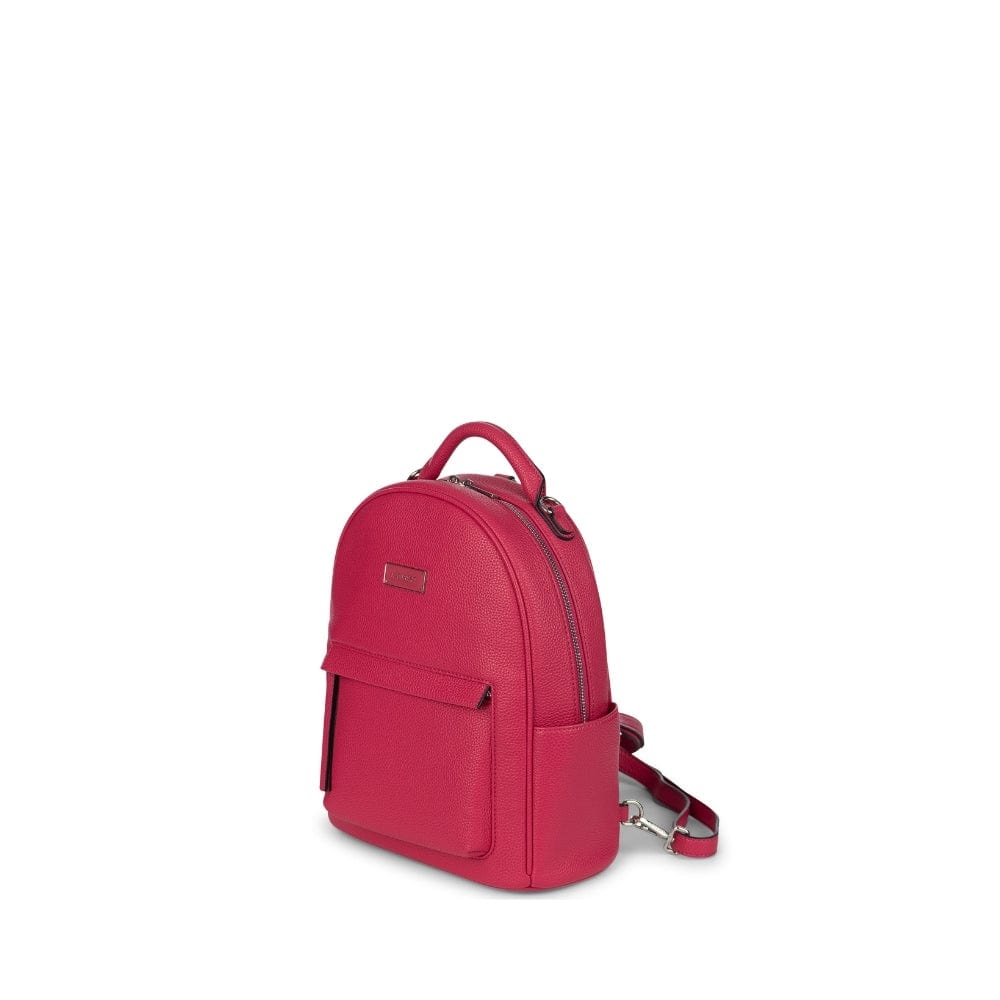 Le Maude - Sac à dos 3-en-1 en cuir vegan raspberry