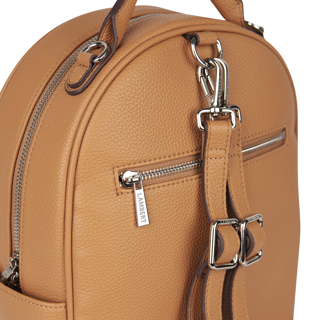 Le Maude - Sac à dos 3-en-1 en cuir vegan camel