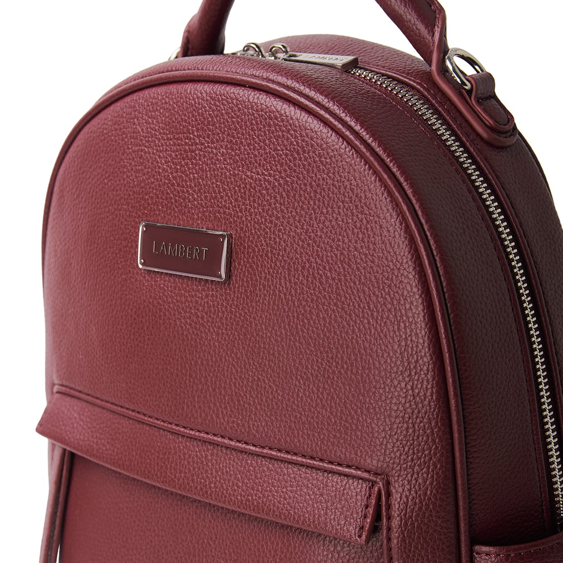 Le Maude - Sac à dos en cuir vegan cassis