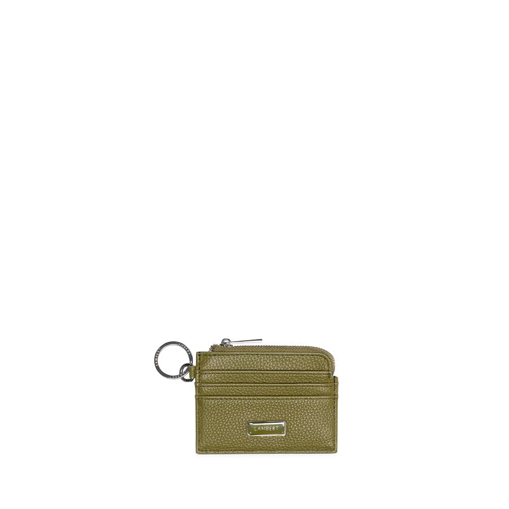 Le Melody - Porte-cartes en cuir vegan olive