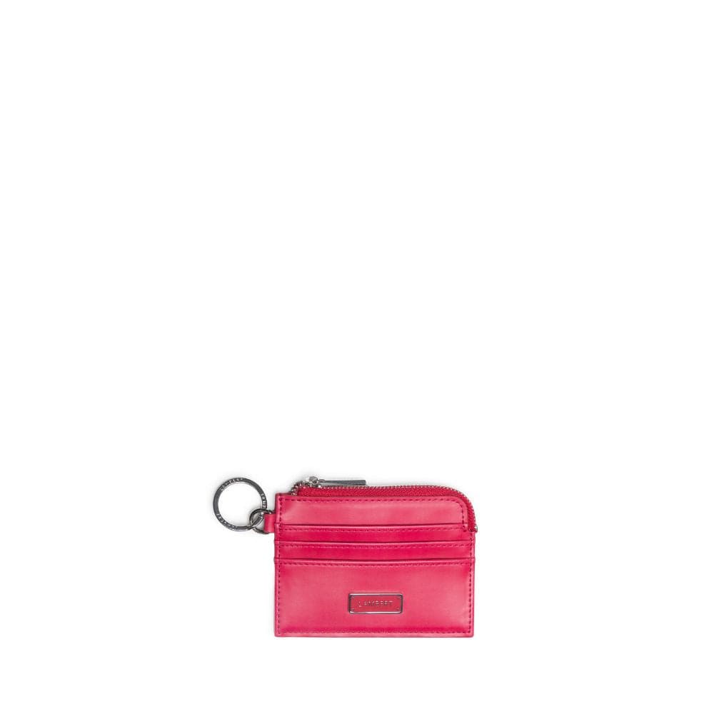 Le Melody - Porte-cartes en cuir vegan raspberry