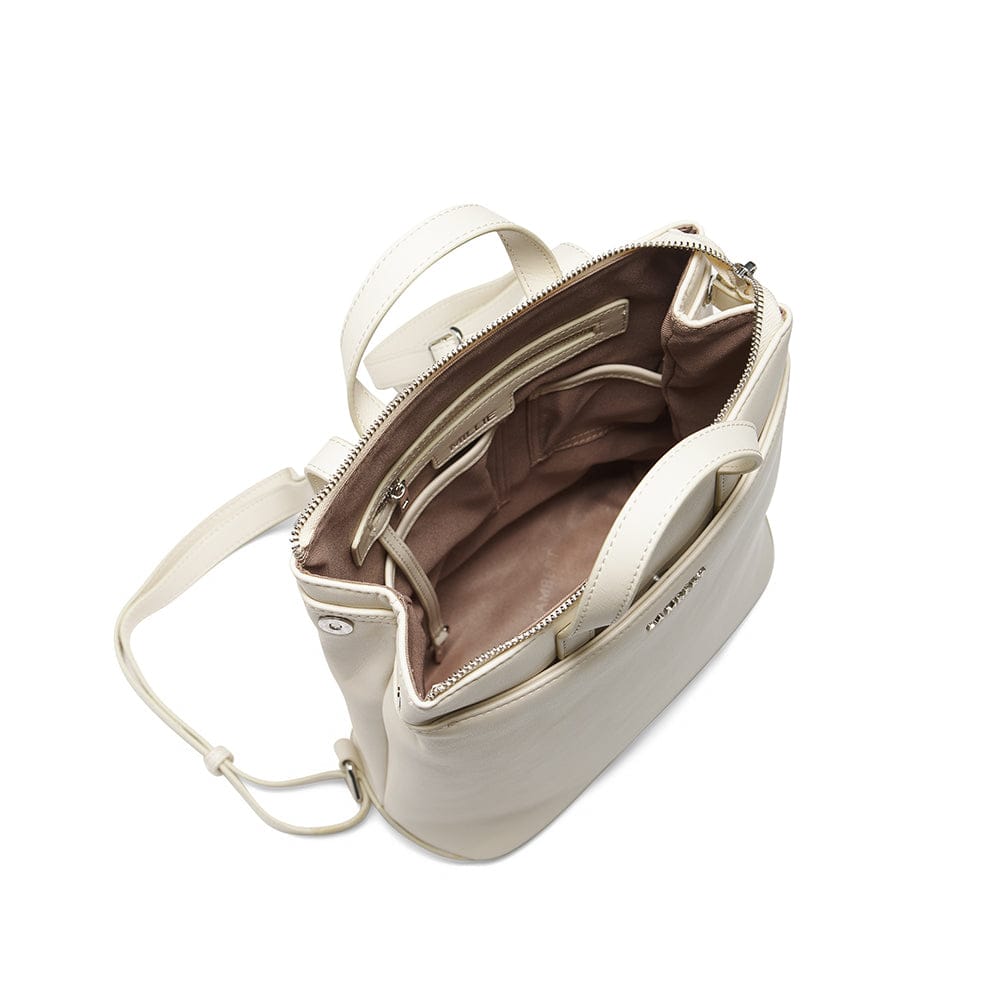 Le Millie - Sac à dos en cuir vegan porcelain
