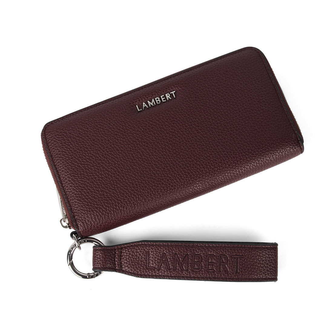 Le Mina - Portefeuille en cuir vegan mahogany