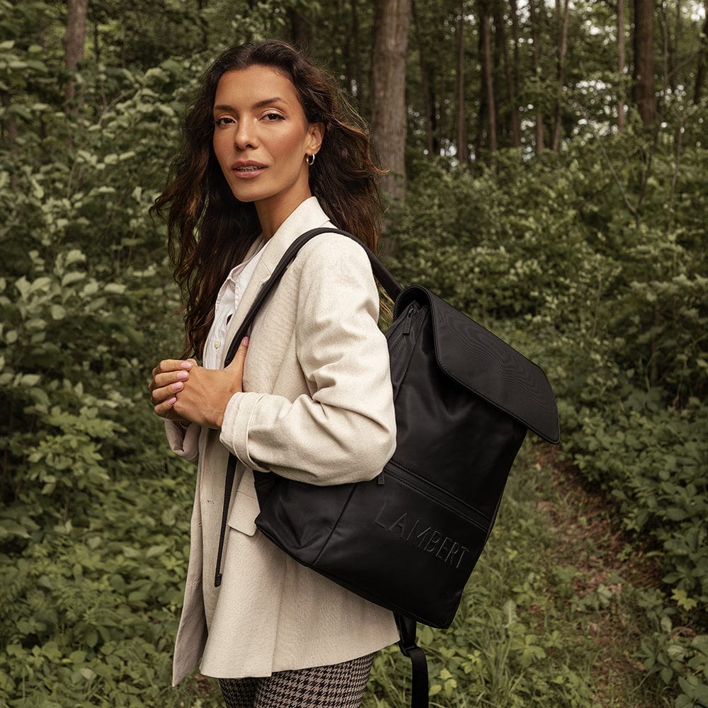 Le Morgan - Sac à dos extensible en nylon recyclé noir