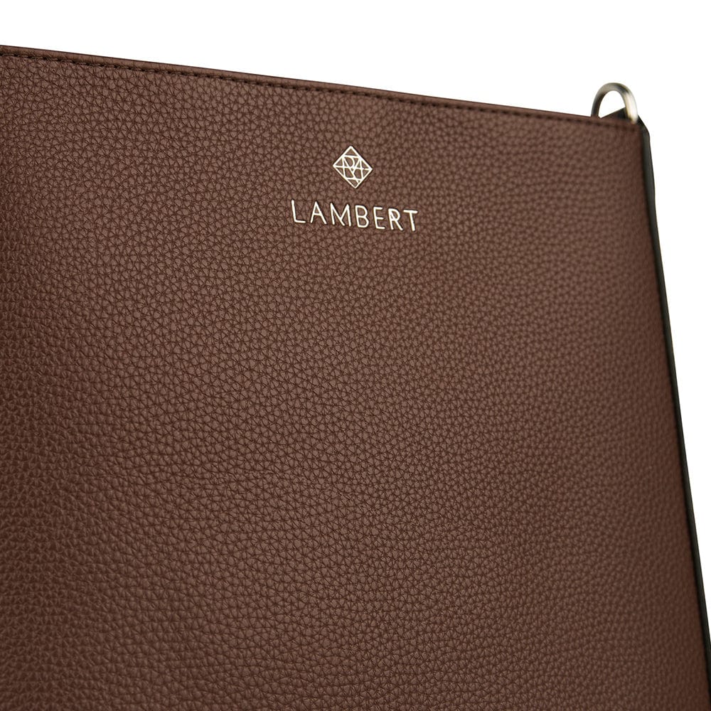 Le Natalia - Sac bandoulière en cuir vegan chocolate