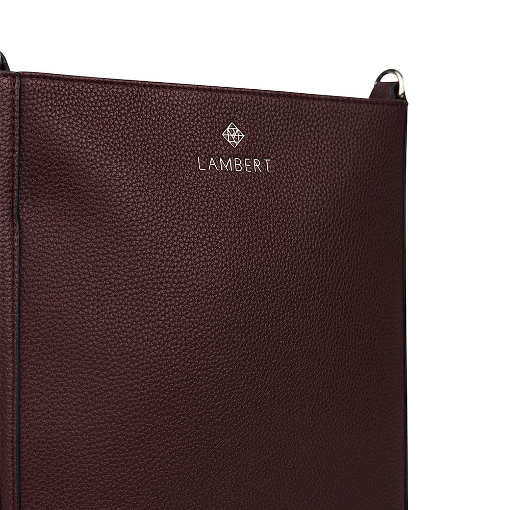 Le Natalia - Sac bandoulière en cuir vegan mahogany