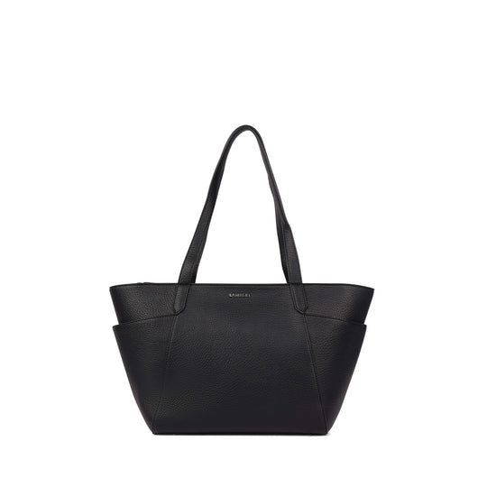 Le Opale - Moyen sac fourre-tout en cuir vegan noir