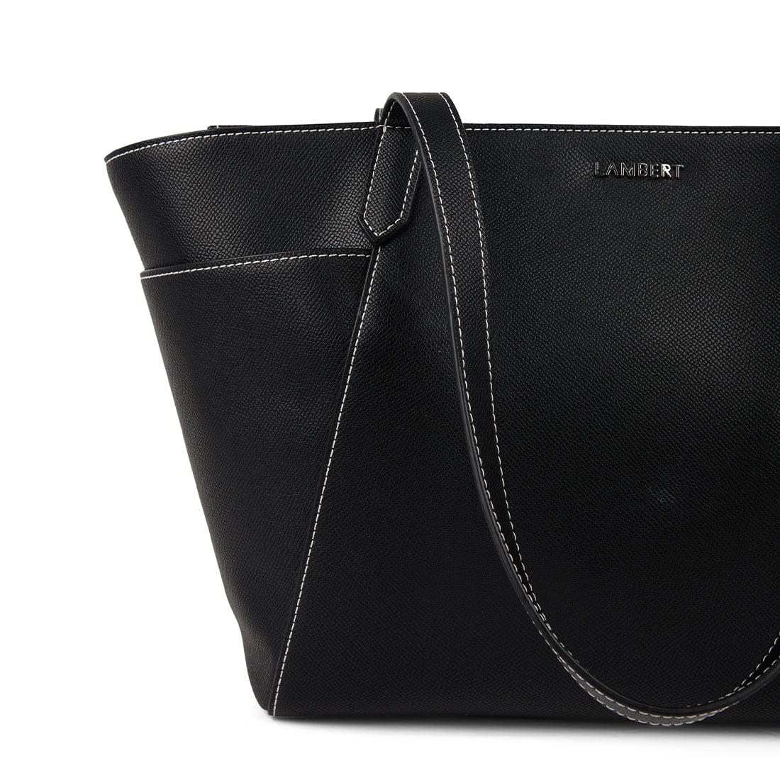 Le Opale - Moyen sac fourre-tout en cuir vegan noir