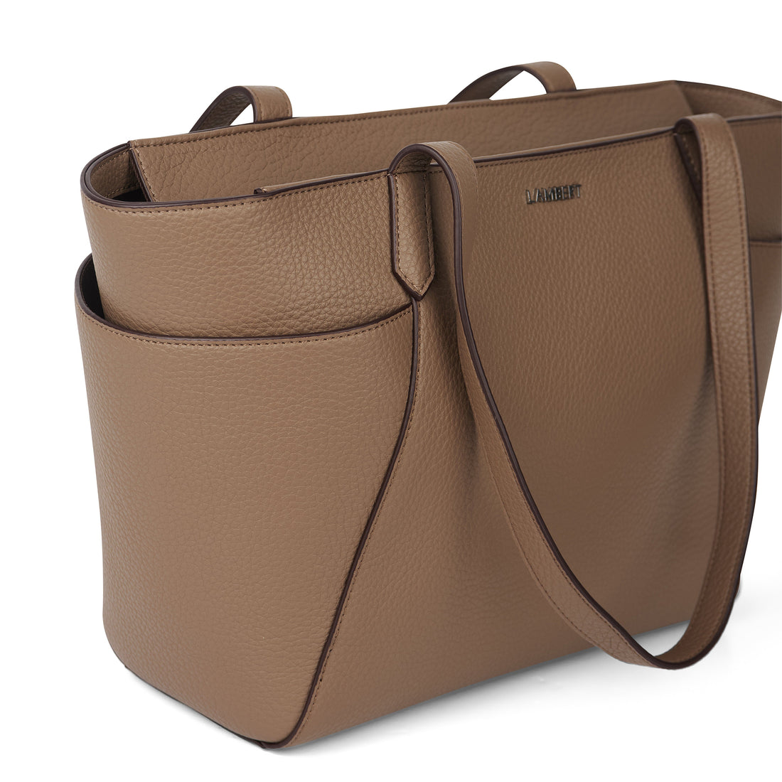 Le Opale - Moyen sac fourre-tout en cuir vegan taupe