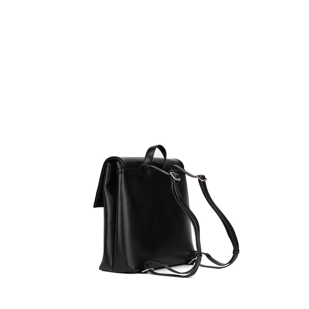 Le Polly - Sac à dos en cuir vegan noir