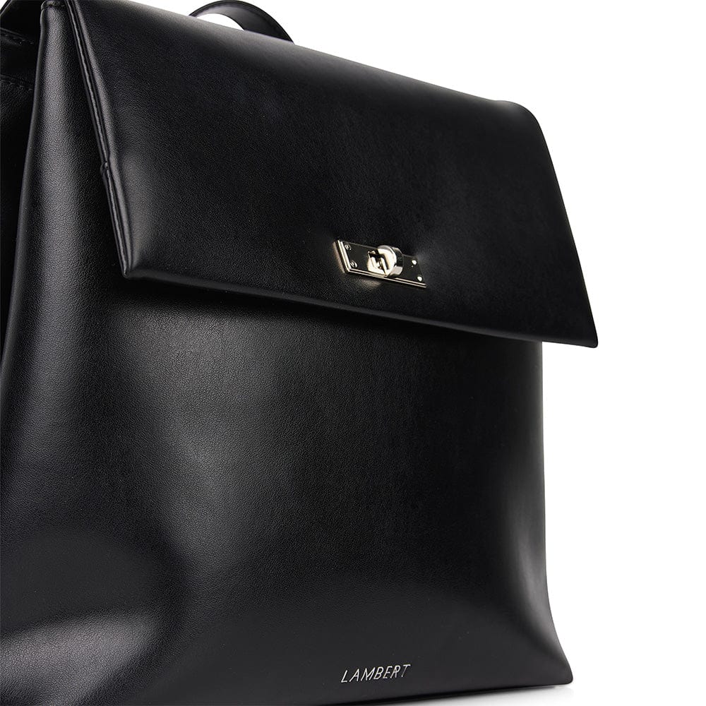 Le Polly - Sac à dos en cuir vegan noir