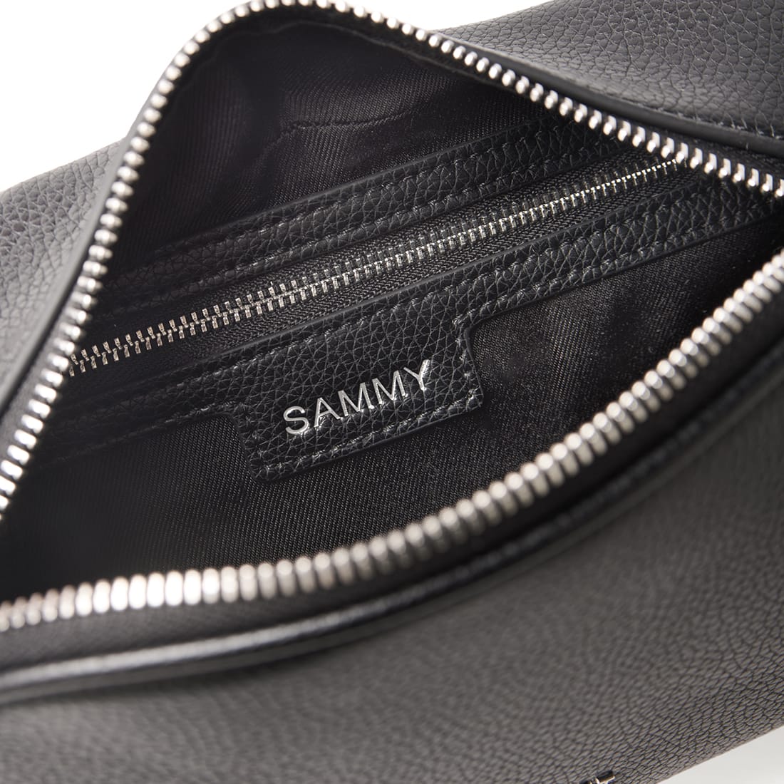 The Sammy - Black Vegan Leather Belt Bag