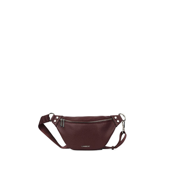 Le Sarah - Sac banane en cuir vegan mahogany