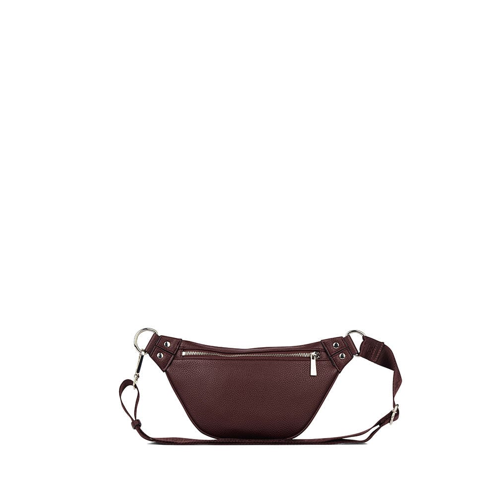 Le Sarah - Sac banane en cuir vegan mahogany