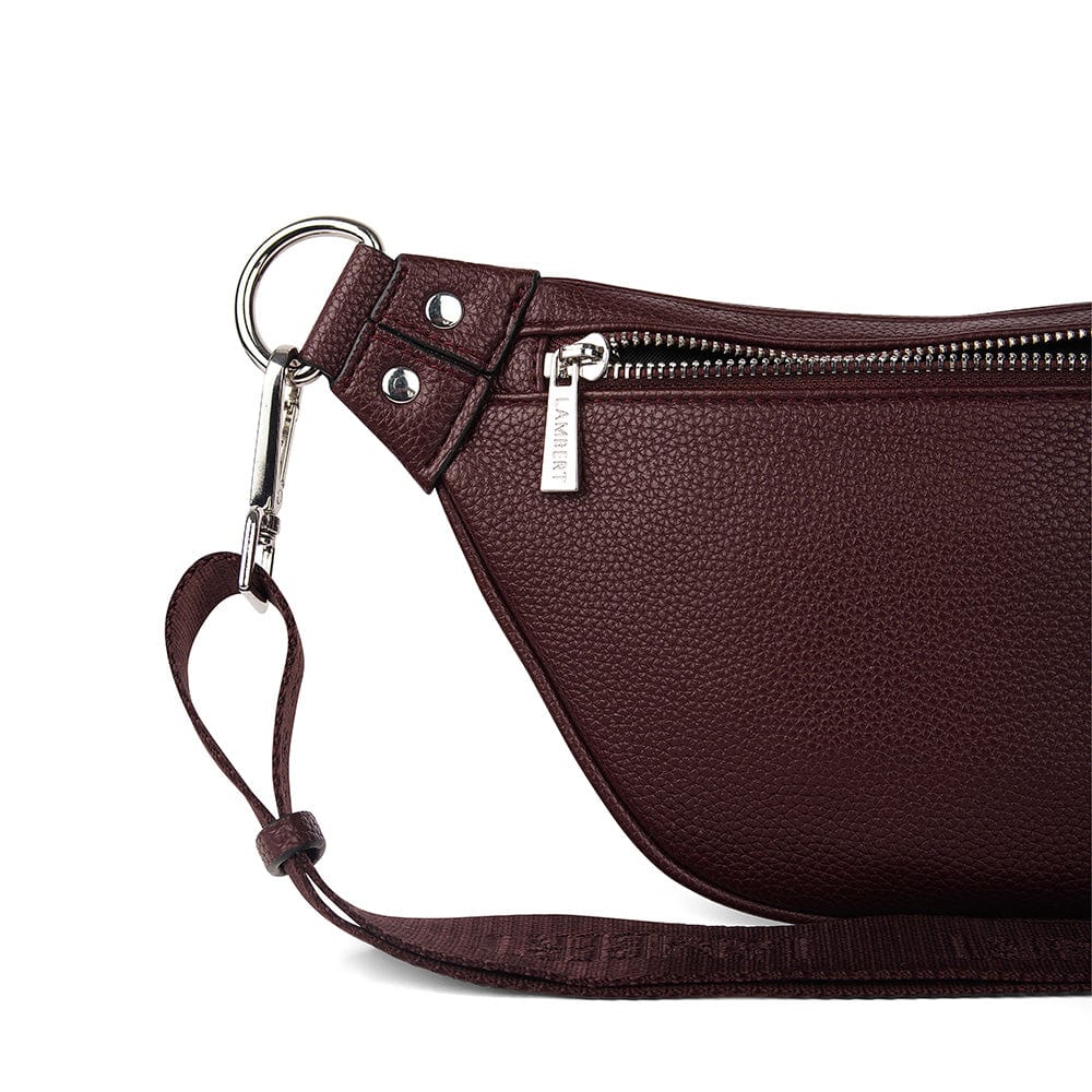 Le Sarah - Sac banane en cuir vegan mahogany