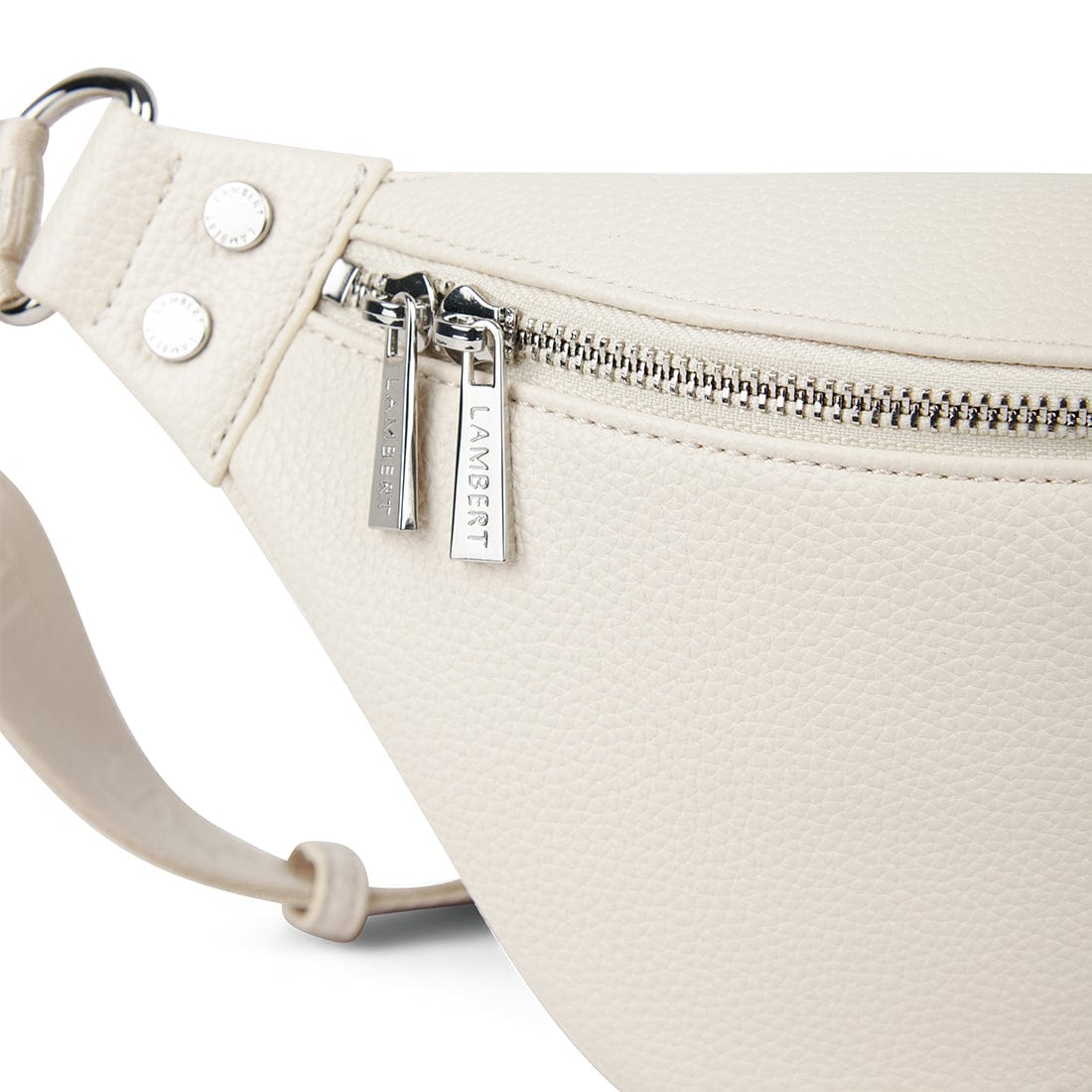 Le Sarah - Sac banane en cuir vegan porcelain