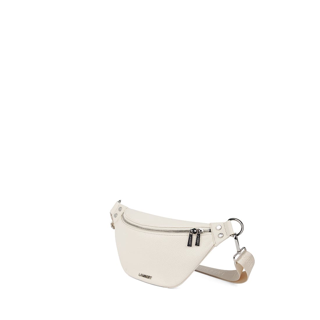 Le Sarah - Sac banane en cuir vegan porcelain