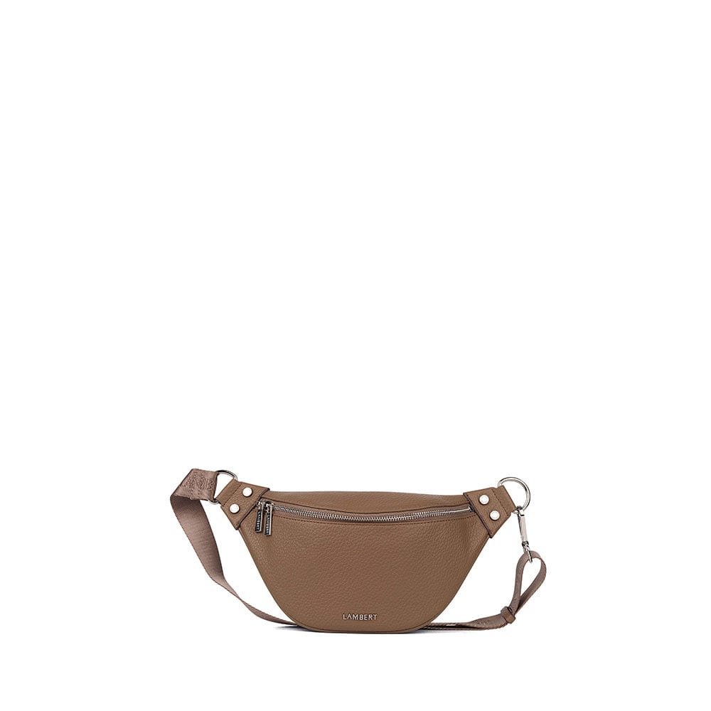 Le Sarah - Sac banane en cuir vegan taupe