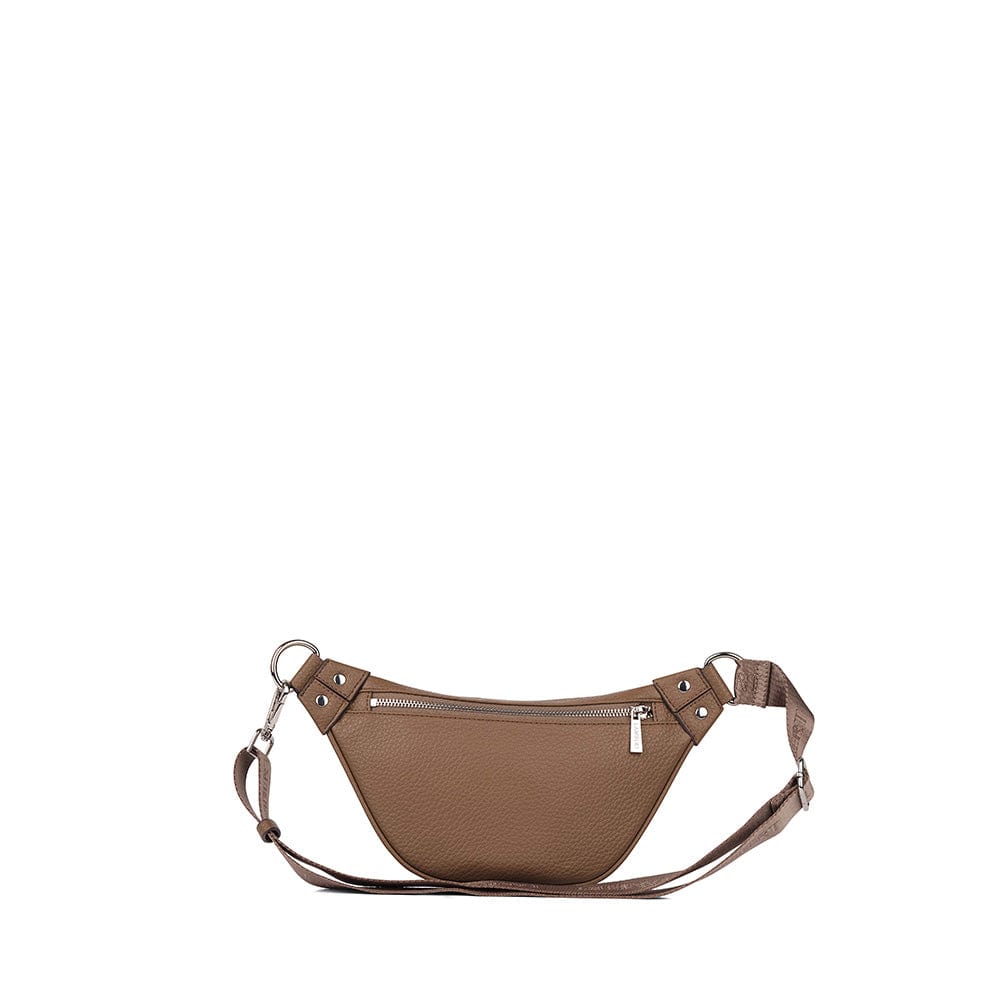Le Sarah - Sac banane en cuir vegan taupe