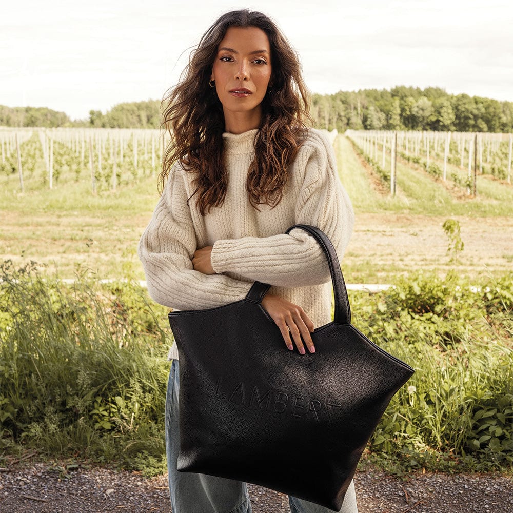 Le Sheila - Sac fourre-tout en cuir vegan noir