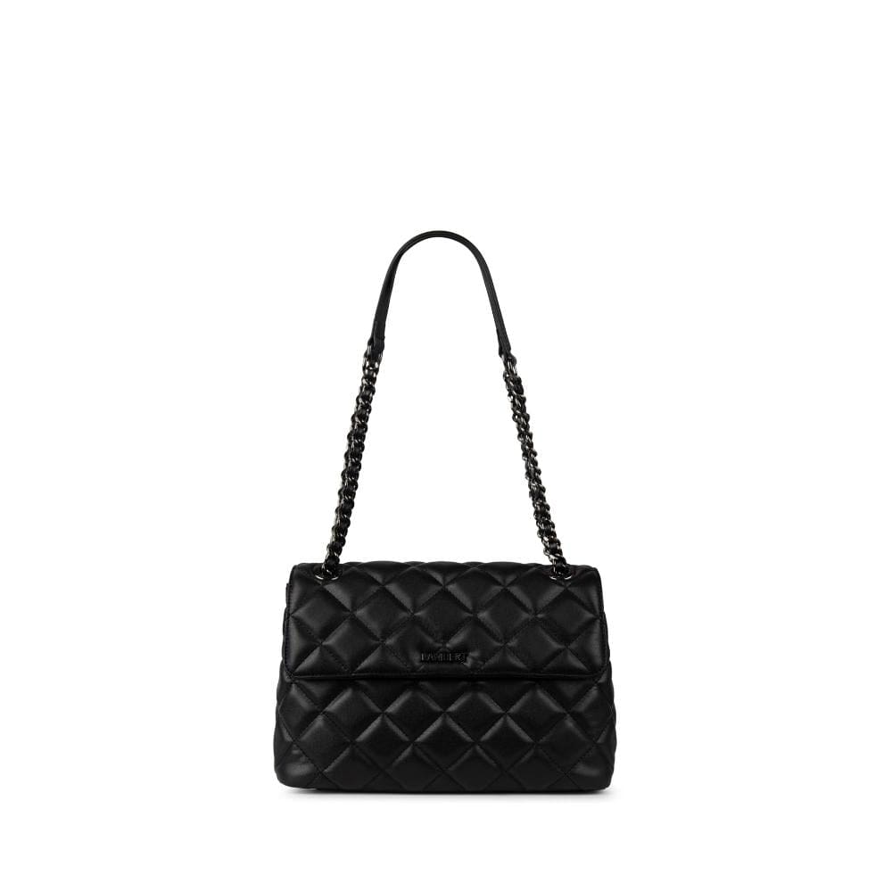 Le Sofia - Sac à main 2-en-1 matelassé en cuir vegan noir