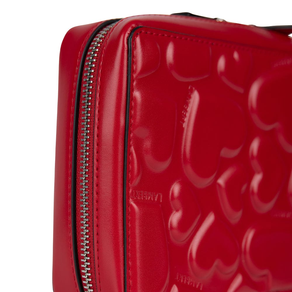 Le Tasha- Trousse à bijoux en cuir vegan ruby
