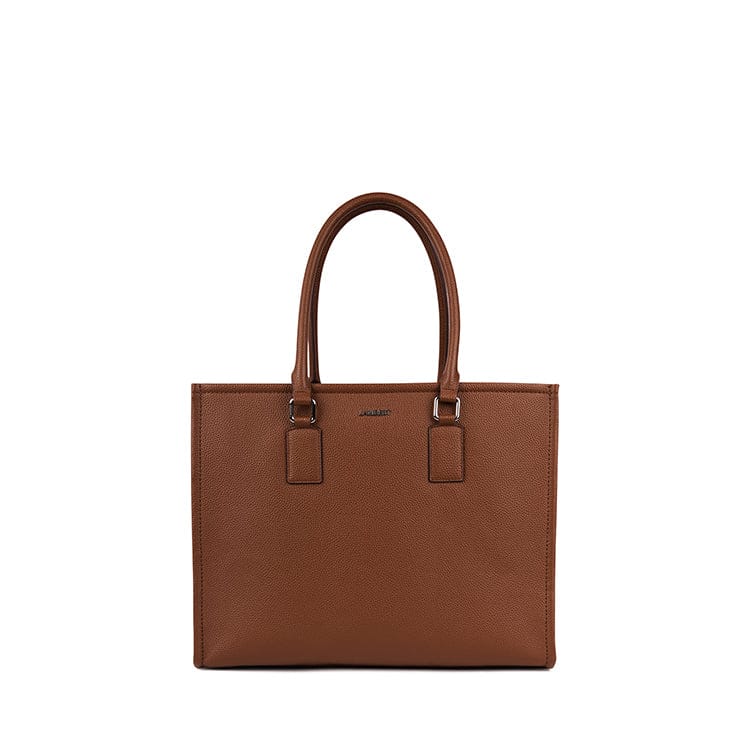 Le Valentina - Sac à main 2-en-1 en cuir vegan hazelnut