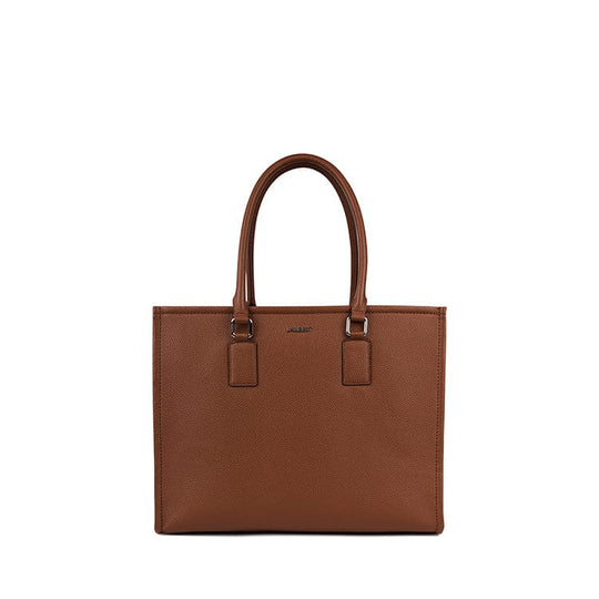 Le Valentina - Sac à main 2-en-1 en cuir vegan hazelnut