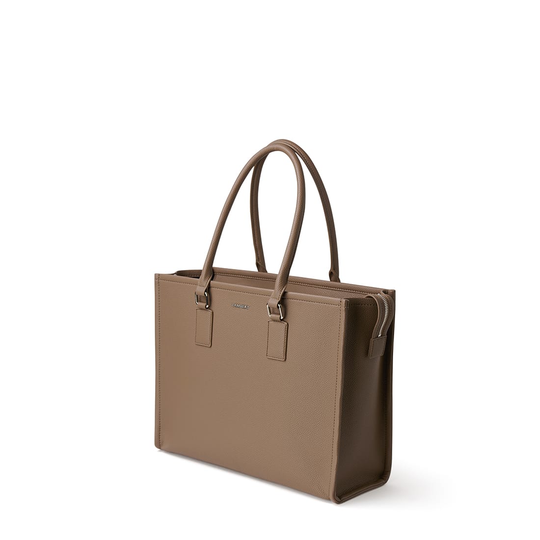The Valentina - 2 in 1 Taupe Vegan Leather Tote Bag