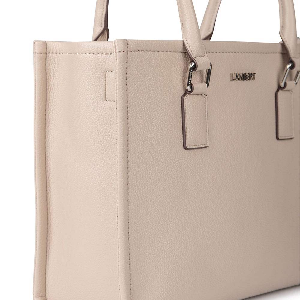Le Vera - Sac à main 2-en-1 en cuir vegan amande