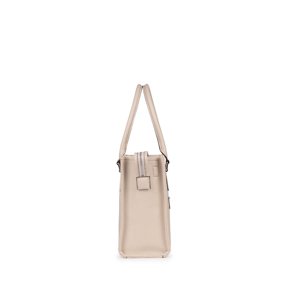Le Vera - Sac à main 2-en-1 en cuir vegan amande