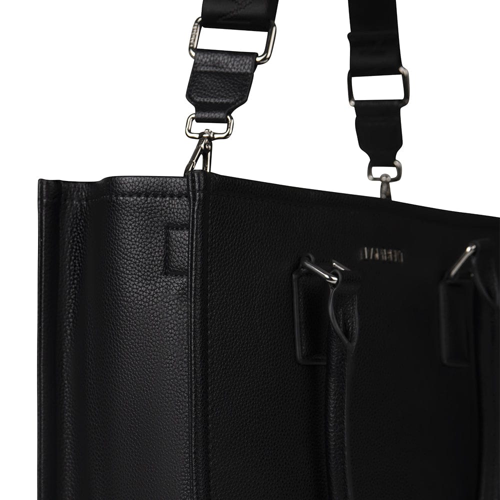 Le Vera - Sac à main 2-en-1 en cuir vegan noir