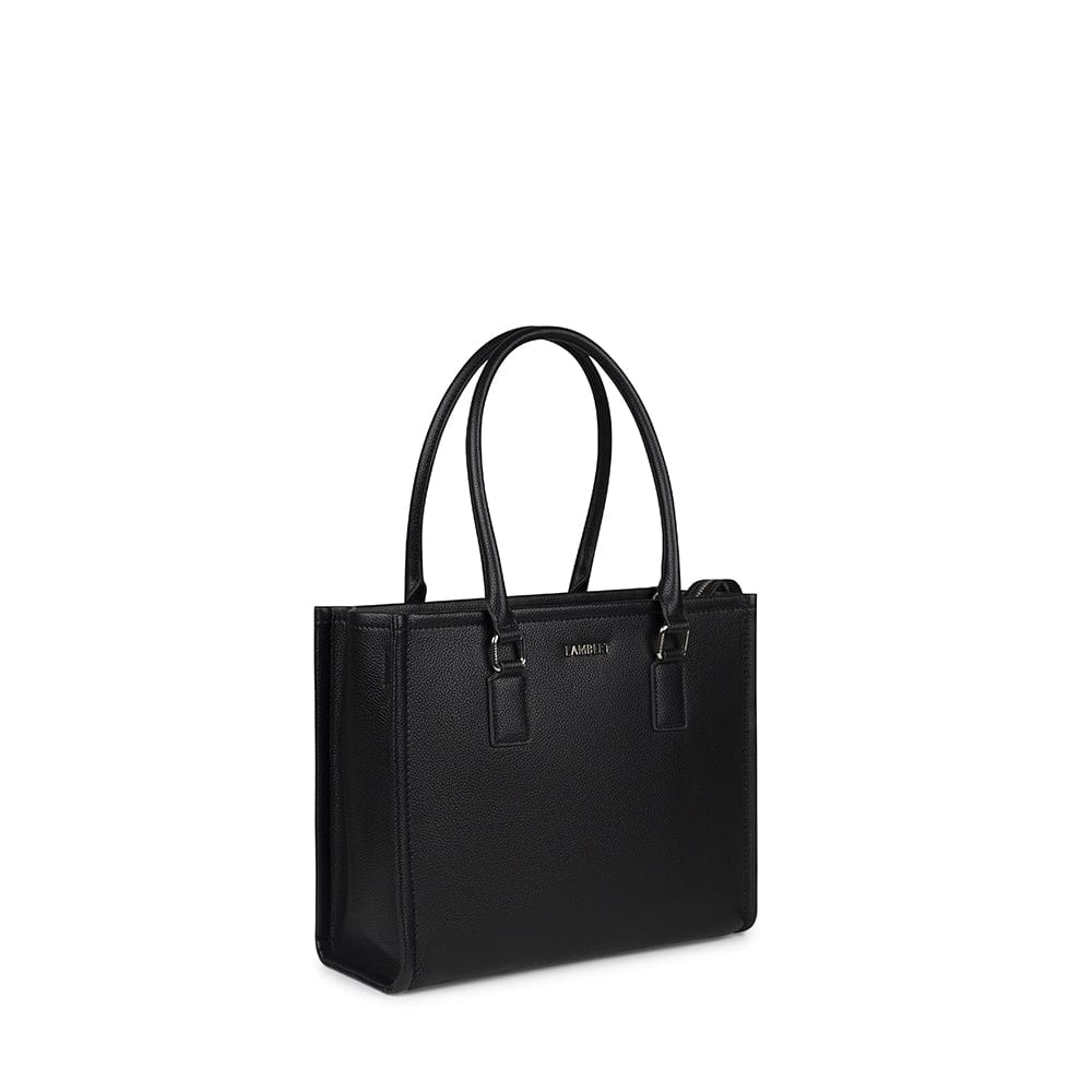 Le Vera - Sac à main 2-en-1 en cuir vegan noir