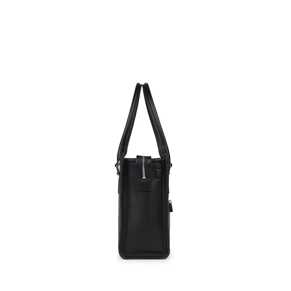 Le Vera - Sac à main 2-en-1 en cuir vegan noir