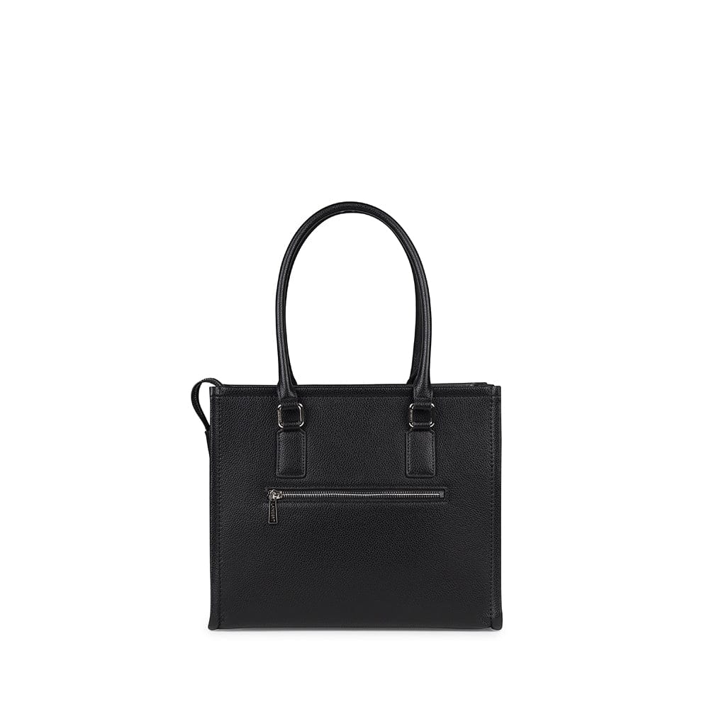 Le Vera - Sac à main 2-en-1 en cuir vegan noir