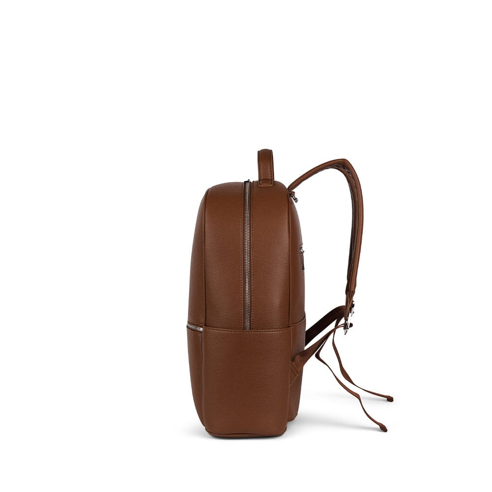 Le Vicky - Sac à couches en cuir vegan hazelnut
