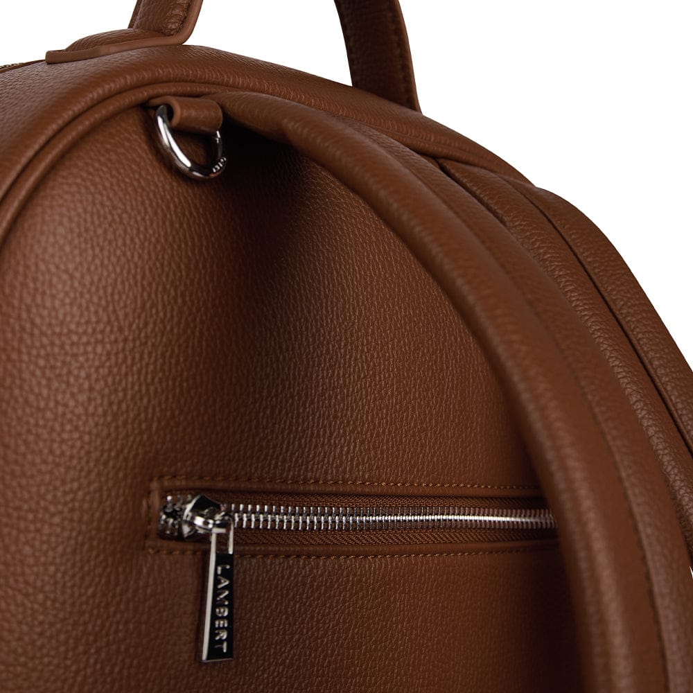 Le Vicky - Sac à couches en cuir vegan hazelnut
