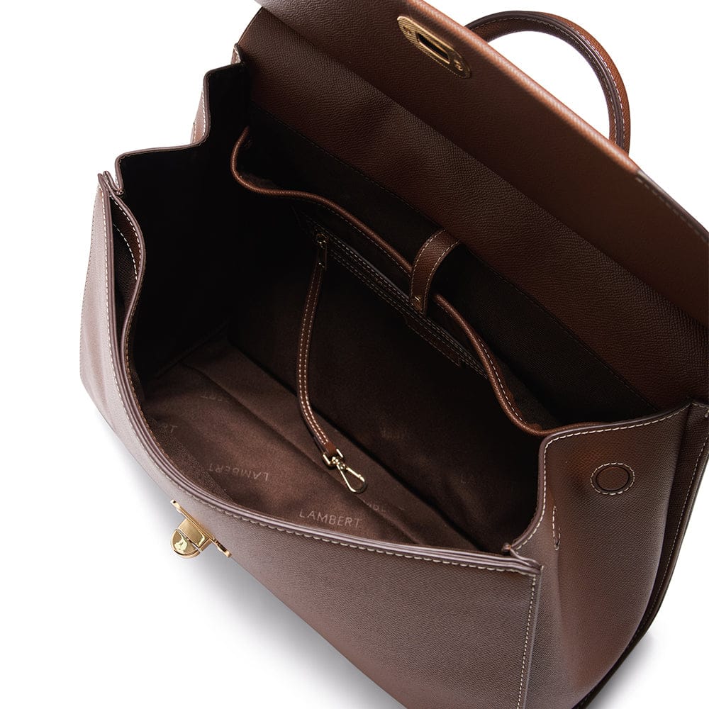Le Vivienne – Sac à dos 3-en-1 en cuir vegan hazelnut