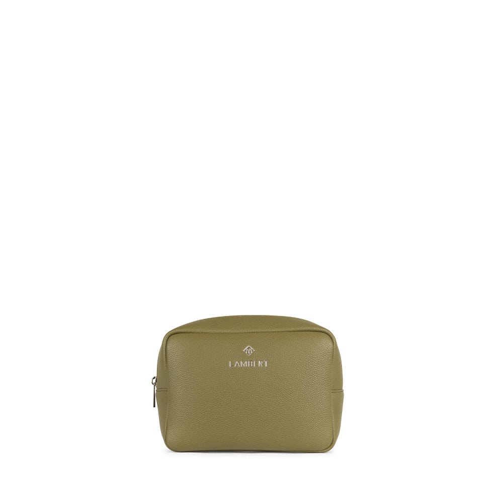 La Zoe - Trousse de toilette en cuir vegan olive