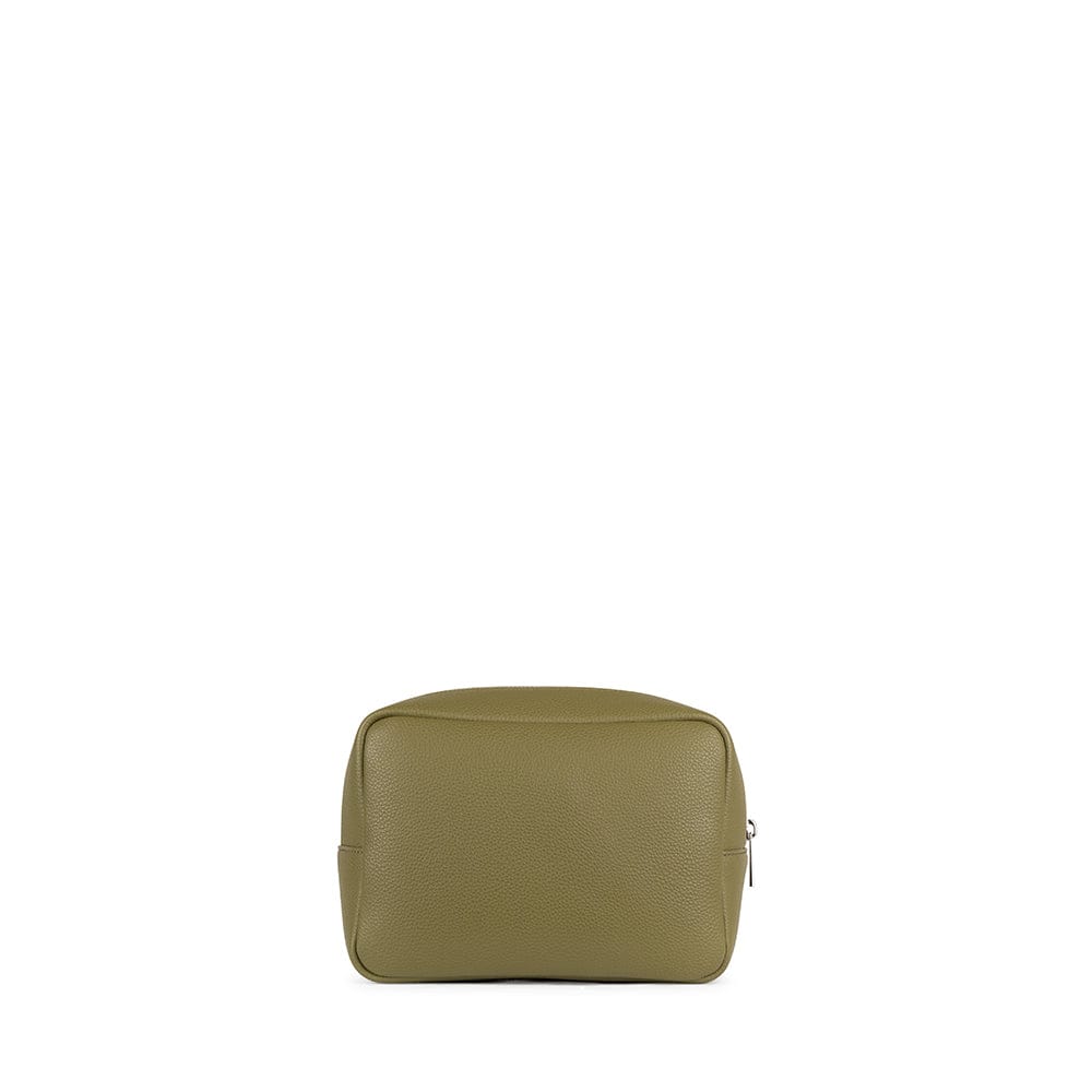 La Zoe - Trousse de toilette en cuir vegan olive