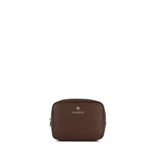 La Zoe - Trousse en cuir vegan chocolate recyclé