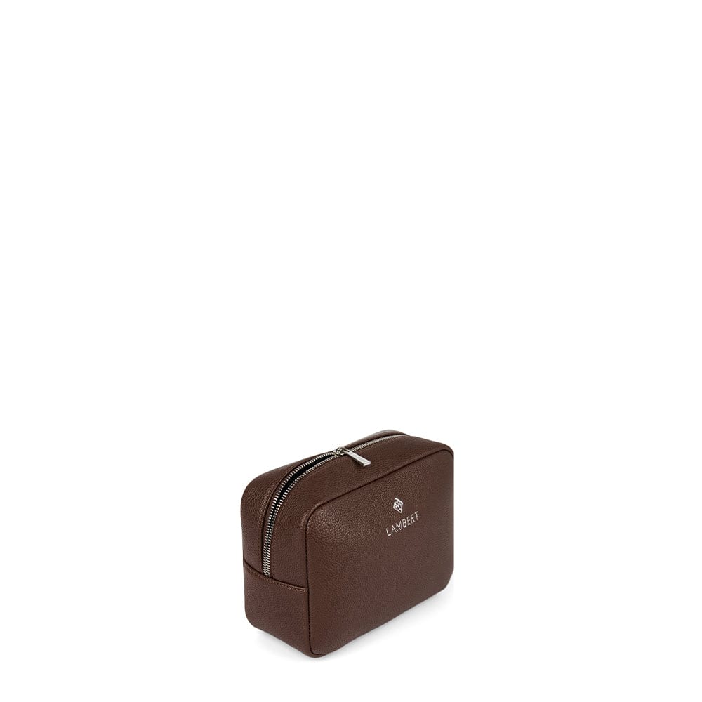 La Zoe - Trousse en cuir vegan chocolate recyclé