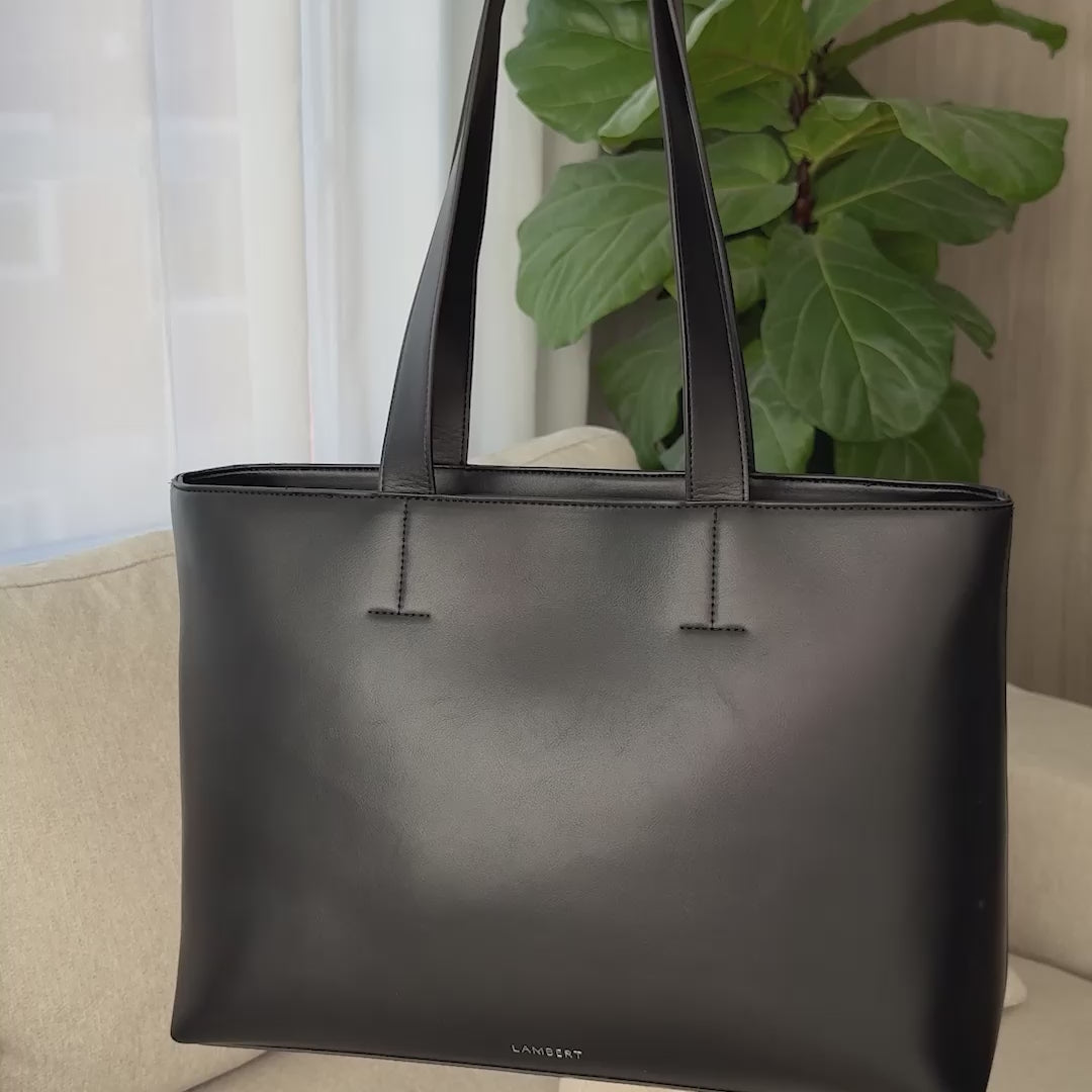 Le Danyka - Sac fourre-tout en cuir vegan noir