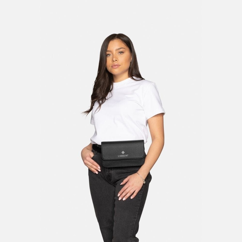 Le Gabrielle - Sac à main 3-en-1 en cuir vegan noir